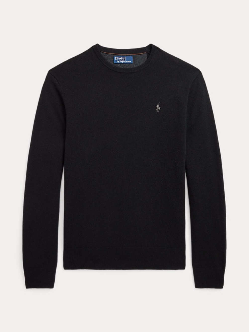Polo by Ralph Lauren Black Crewneck Sweater with Embroidered Pony